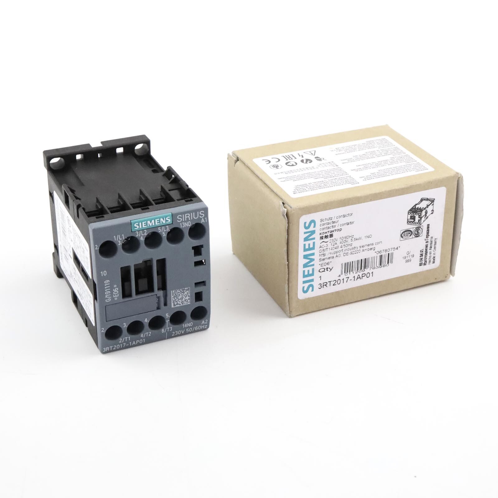 Siemens Power Contactor 3RT2017-1AP01 Original Packaging