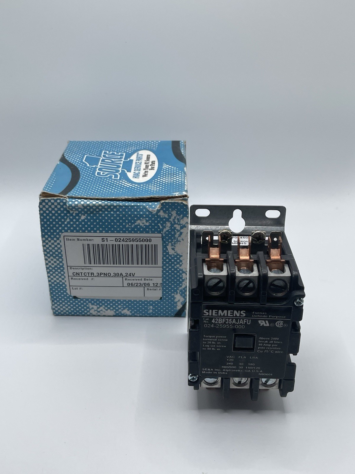 Siemens 42BF35AJAFU Definite Purpose Contactor