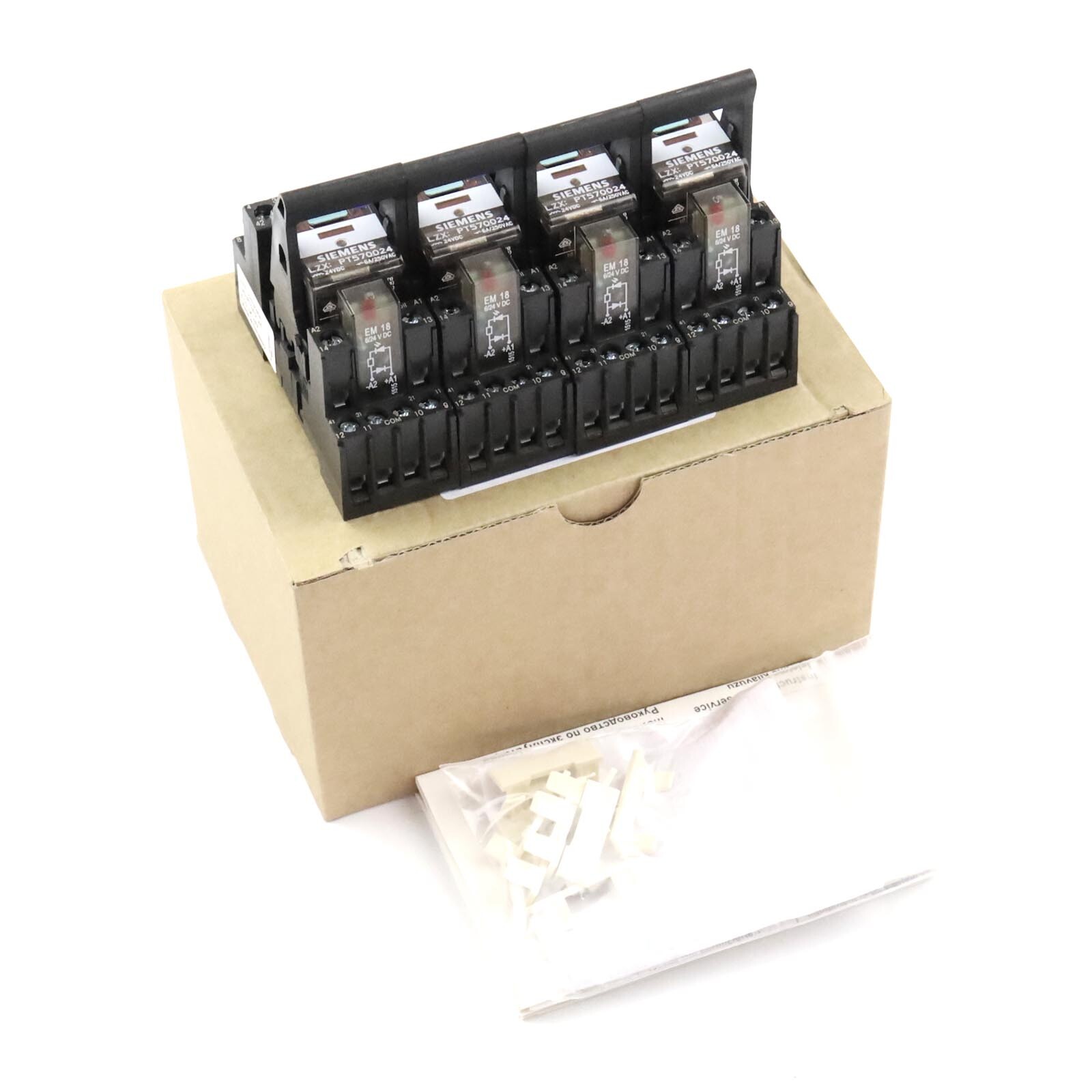 Siemens plug - in relay complete unit LZS:PT5A5L24 (4pcs.) original box