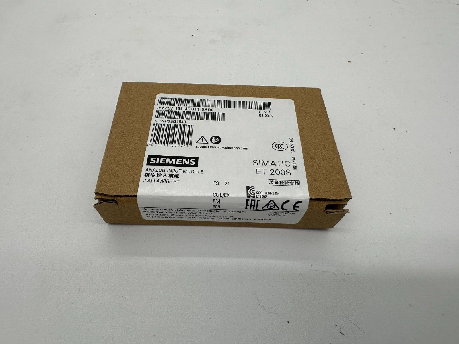 Siemens 6ES7134-4GB11-0AB0 6ES7 134-4GB11-0AB0 Analog Input Module UPS/FedEx
