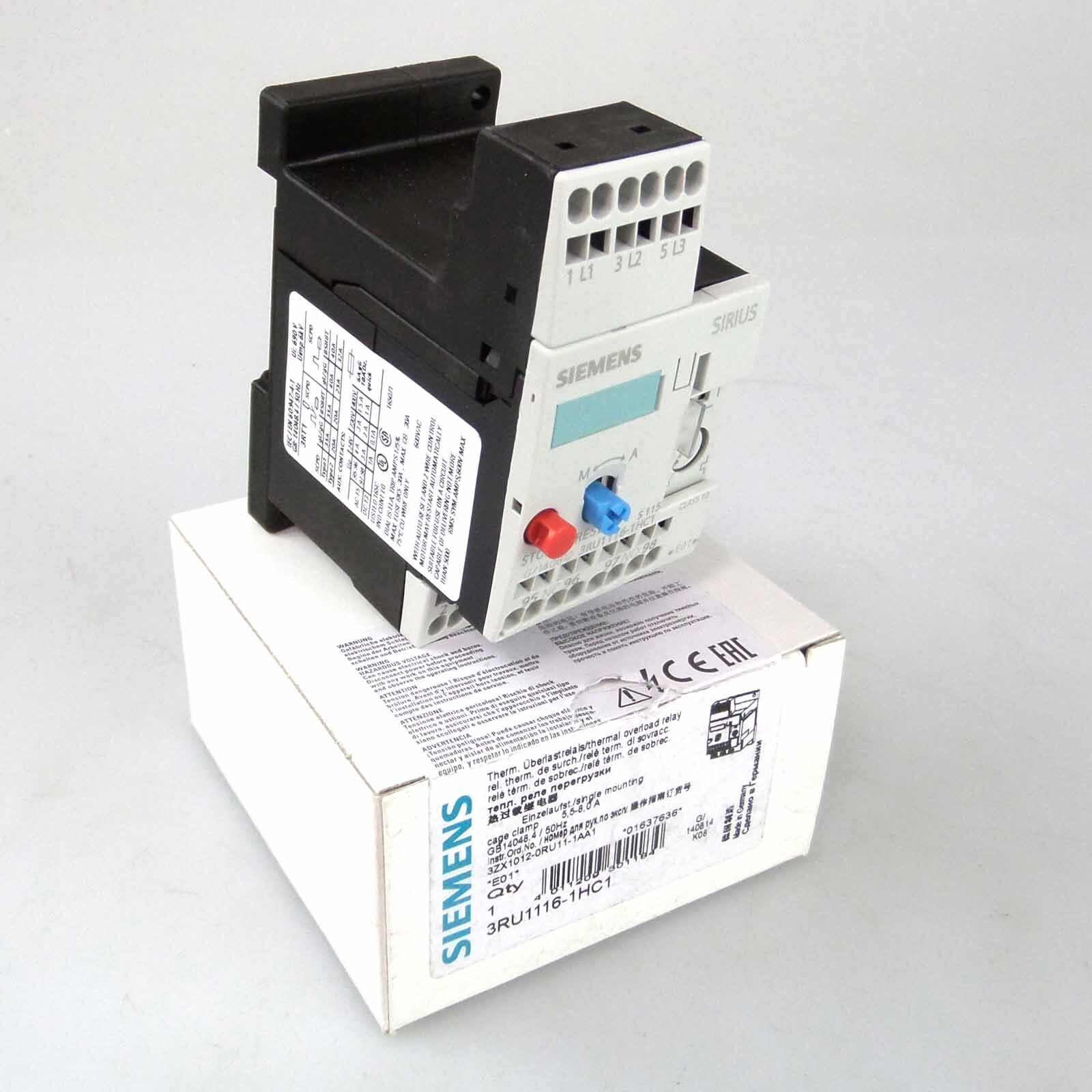 Siemens Overload Relay 3RU1116-1HC1 Original Packaging