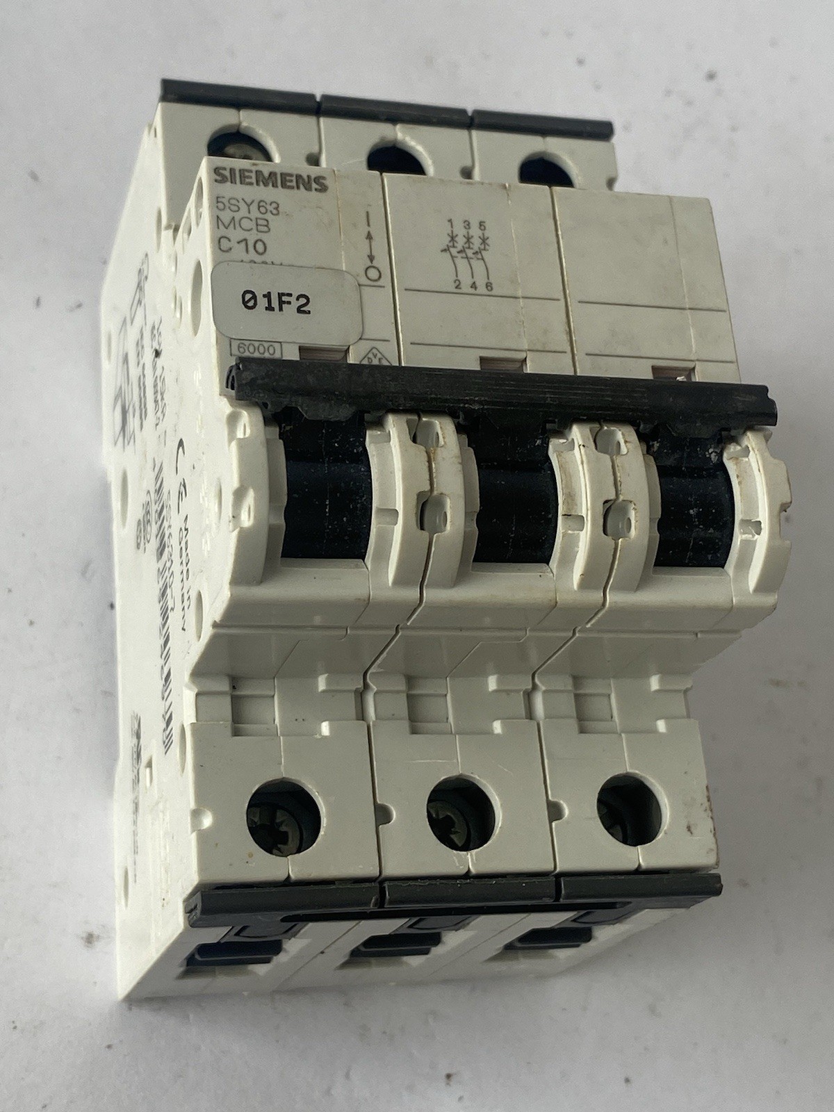 Siemens 5SY6310-7 MCB C10 Circuit Breaker, 10A, 3 Pole, 400V