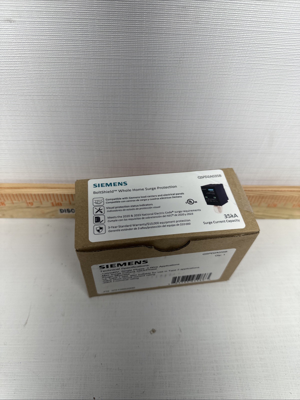 Siemens Boltshield 2-Pole Plug-in Surge Protection Device B2
