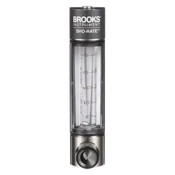 BROOKS 1250AD6073AFSVV FLOWMETER,AIR,2 TO 25 SCFH,GLASS