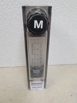 BROOKS INSTRUMENT SHO-RATE GLASS TUBE VARIABLE AREA FLOW METER 1350GAL3AAJU5ARA