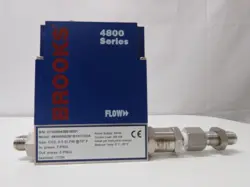 BROOKS INSTRUMENT 4800 SERIES MASS FLOW METER CO2, 0-5 SLPM INLET 7 PSIG OUTLET