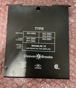 CLEAVER BROOKS FLAME AMPLIFIER MODULE 833-2585 ULTRA-VIOLET FLAME AMPLIFIER!