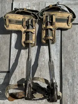 MINE SAFETY APPLIANCES MSA BROOKS TREE POLE CLIMBERS GAFFS SPIKES SET LUMBERJACK