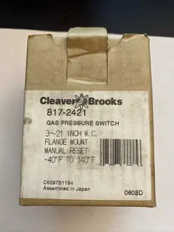817-2421 PRESSURE SWITCH BY CLEAVER BROOKS