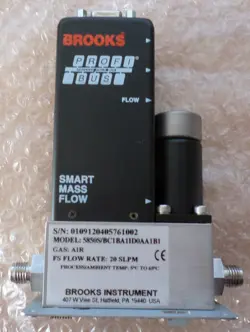 BROOKS INSTRUMENT 5850S/BC1BA1ID0AA1B1 AIR PROFIBUS MASS FLOW CONTROLLER