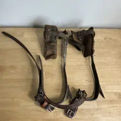 VINTAGE MINE SAFETY APPLIANCES CO MSA BROOKS CLIMBER TREE CLIMBING SPIKES SET