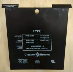 CLEAVER BROOKS FLAME AMPLIFIER MODULE 833-2585