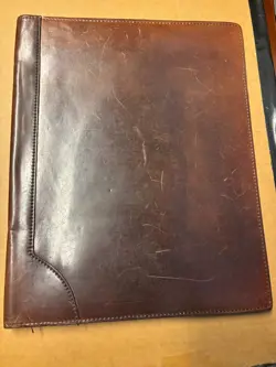 VINTAGE BROOKS BROTHERS PADFOLIO HORWEEN SHELL CORDOVAN LEATHER