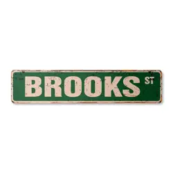 BROOKS VINTAGE PLASTIC STREET SIGN CHILDRENS NAME ROOM SIGN | INDOOR/OUTDOOR ...