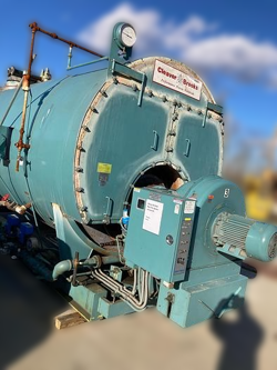 500 HP CLEAVER BROOKS 150 PSI STEAM BOILER 2001 MODEL CEW200-500