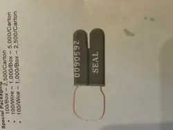 BROOKS 2 SPILT-LOK PADLOCK SEAL, PLACTIC WITH WIRE HASP, PK 20