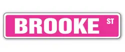 BROOKE STREET SIGN CHILDRENS NAME ROOM METAL SIGN DECAL