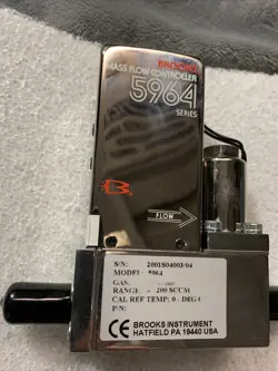BROOKS 5964, MASS FLOW CONTROLLER, MFC, GAS: N, 5 SLPM, 1/4