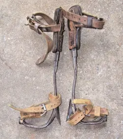 VINTAGE MINE SAFETY APPLIANCES CO MSA BROOKS CLIMBER TREE CLIMBING GAFFS SET