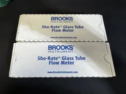 BROOKS 1350G SHO-RATE GLASS TUBE FLOWMETER 1350GAG3ABJT1AAA LOT OF 2