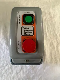 BROOK CROMPTON PARKINSON RT3 MOTOR STARTER PUSH BUTTON STATION