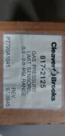 CLEAVER BROOKS 817-2125 GAS PRESSURE LIMIT SENSOR