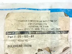 BULKHEAD UNION SS-400-61