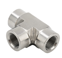 5 PIECE PACKAGE SWAGELOK EQUIVALENT TO SS-8-T PIPE TEE FITTING, 1/2