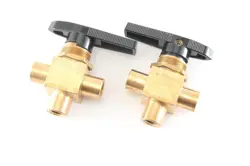 BALL VALVE 40 SERIES, SWAGELOK/WHITEY, 3 WAY, 1/4 FNPT B-44XF4