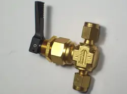 1- SWAGELOK BRASS TOGGLE VALVE, 1/8