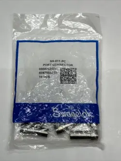 BAG OF 10 SWAGELOK SS-811-PC SS TUBE FITTING, PORT CONNECTOR, 3/8 IN. TUBE OD