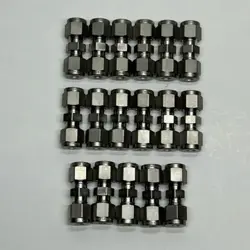 LOT OF 17 SWAGELOK SS-400-6 SWAGELOK TUBE FITTING, UNION, 1/4 IN. TUBE OD