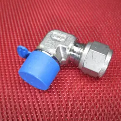 SSP GRIP 3/8 TUBE OD X 3/8 NPT MALE PIPE 90 ELBOW CONNECTOR 316 STAINLESS STEEL