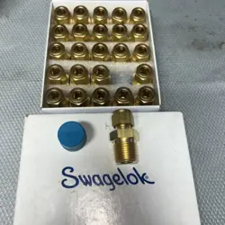 25-PERBOX SWAGELOK BRASS CONNECTOR FITTING, 3/8