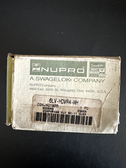 1PCS NEW NUPRO SWAGELOK  6LV-HDVR4-WH