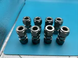 LOT OF 8 SWAGELOK STAINLESS STEEL UNION FITTING, 1/2