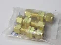 (NEW - LOT OF 3) SWAGELOK B-10M0-61 BRASS TUBE FITTING 10 MM TUBE OD