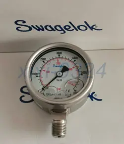 1PCS NEW  SWAGELOK  PGI-63B-BG6000-LAO1  RADIAL PRESSURE GAUGE   DHL SHIPPING.