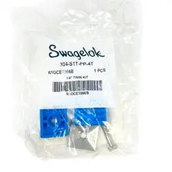 SWAGELOK 304-S1T-PP-4T TWIN BOLTED PLASTIC CLAMP TUBE SUPPORT KIT BODY 1/4''