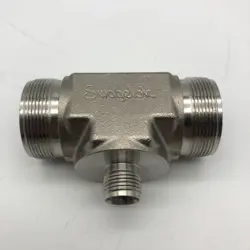 NEW SWAGELOK 1” TEE WITH 3/8