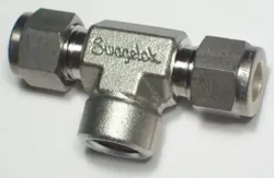 NEW SWAGELOK STAINLESS BRANCH TEE FITTING, 3/8