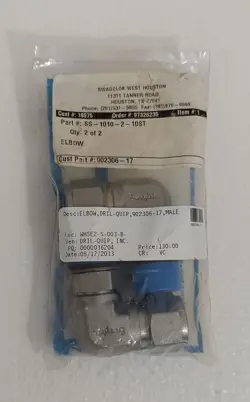 SWAGELOK  SS-1010-2-10ST  TUBE  FITTING,  POSITIONABLE  MALE  ELBOW