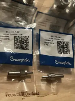 1 SWAGELOK STAINLESS STEEL HOSE ADAPTER, 1/8