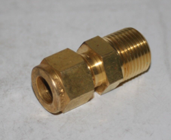 3/8 TUBE X 3/8  MNPT BRASS STRAIGHT FITTING SWAGELOK B-600-1-6