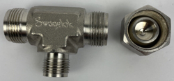 OEM  SWAGELOK T TEE FITTING 316 SMY WITH ONE END CAP STAINLESS STEEL