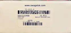 BOX OF SWAGELOK SS-810-6 STAINLESS STEEL UNION FITTINGS 1/2” TUBE X 1/2” TUBE