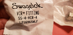 1/4 MALE VCR NUT,SS-4-VCR-4, SWAGELOK