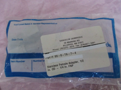 2- SWAGELOK STAINLESS STEEL TUBE ADAPTER, 1/2