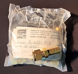 SWAGELOK B-600-R-8 BRASS TUBE FITTING