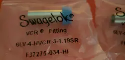 3/8 VCR GLAND X 1.19 LG, 6LV-4-HVCR-3-1.19SR, SWAGELOK